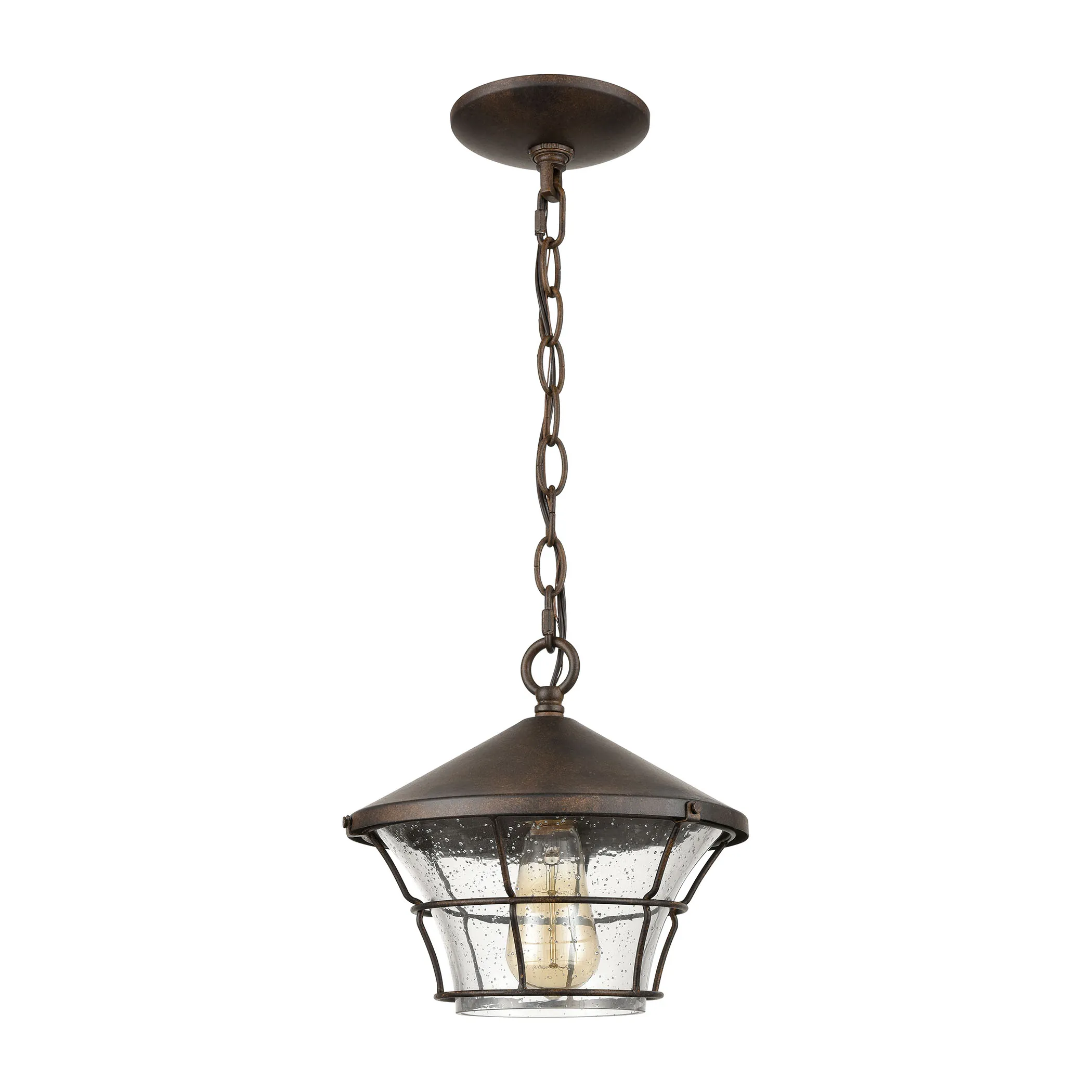 Gavin 10" Wide 1-Light Outdoor Pendant - Hazelnut Bronze