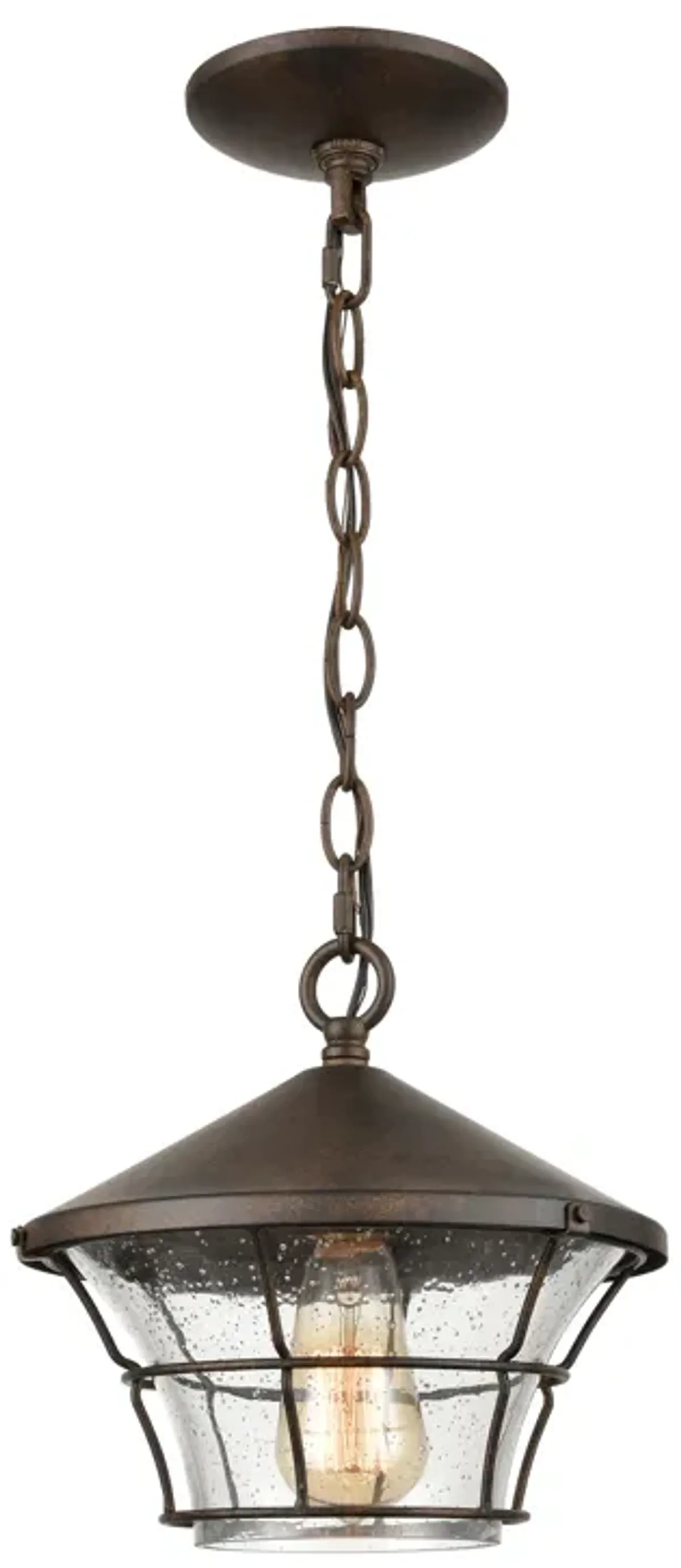 Gavin 10" Wide 1-Light Outdoor Pendant - Hazelnut Bronze