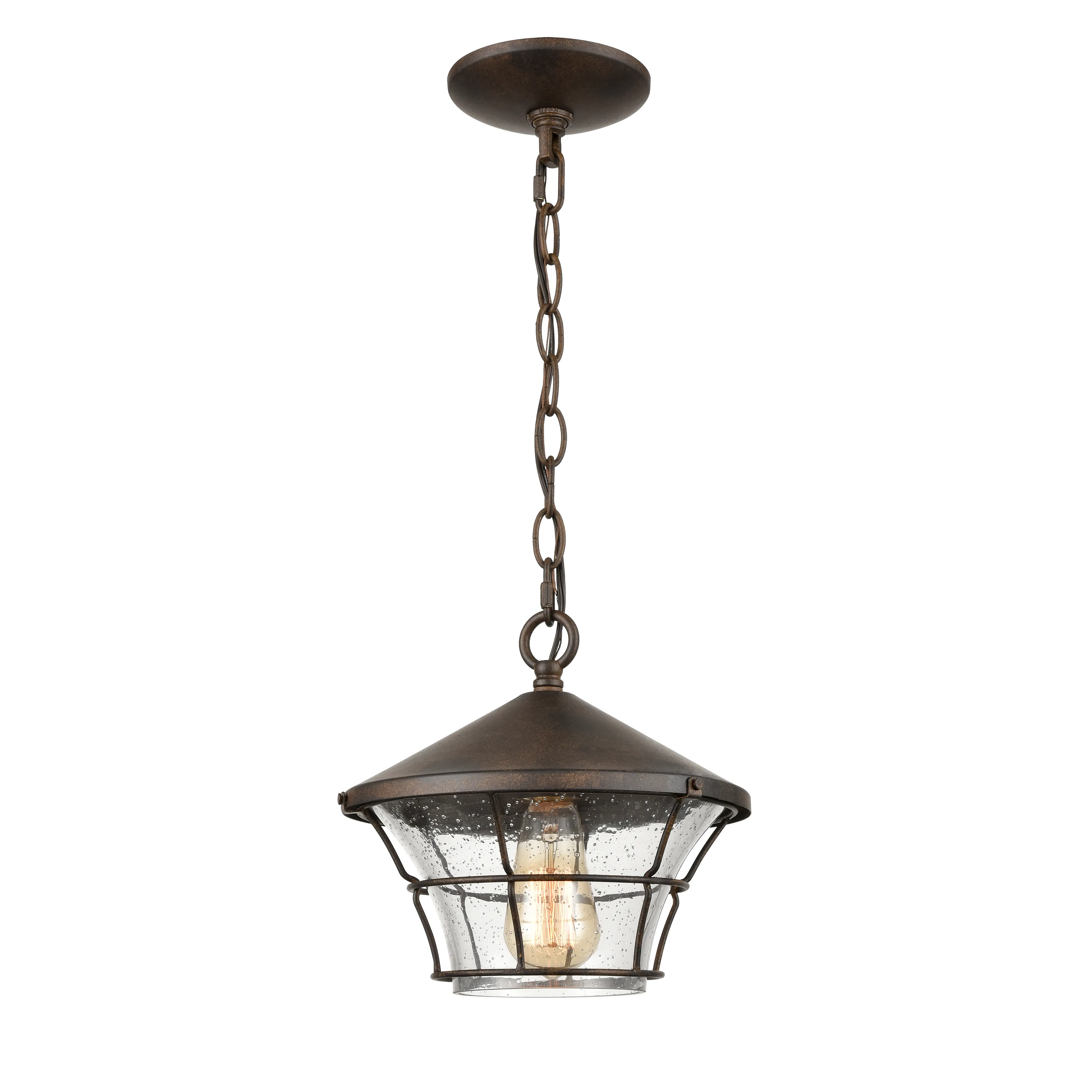 Gavin 10" Wide 1-Light Outdoor Pendant - Hazelnut Bronze