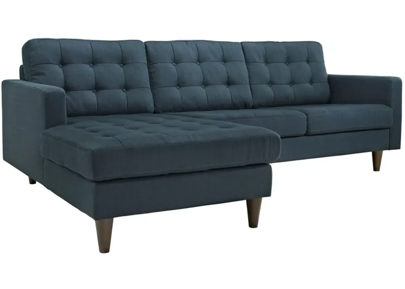 Empress Left-Facing Upholstered Fabric Sectional Sofa