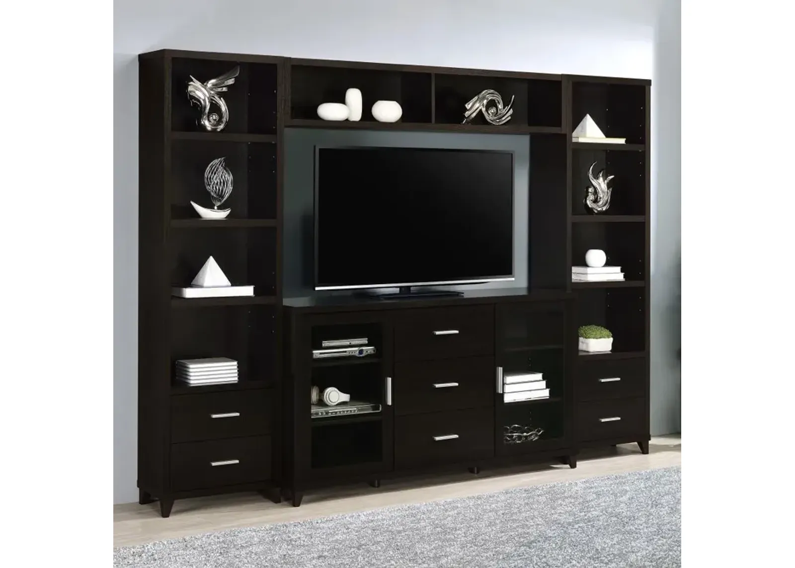 Lewes 4-piece Entertainment Center Cappuccino