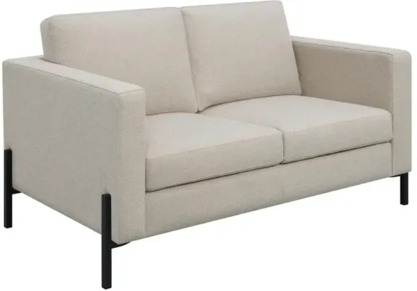 Tilly Upholstered Track Arms Loveseat Oatmeal