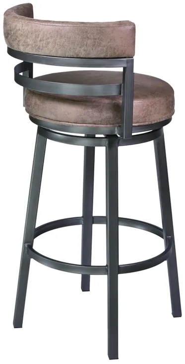 Titana 30" Barstool in Mineral finish with Bandero Tobacco upholstery