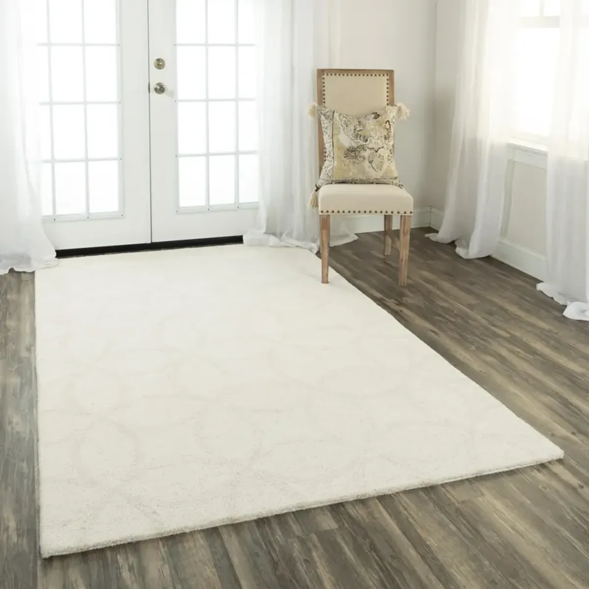 Harmony Ivory  Wool 5' x 7'6" Rectangle Rug