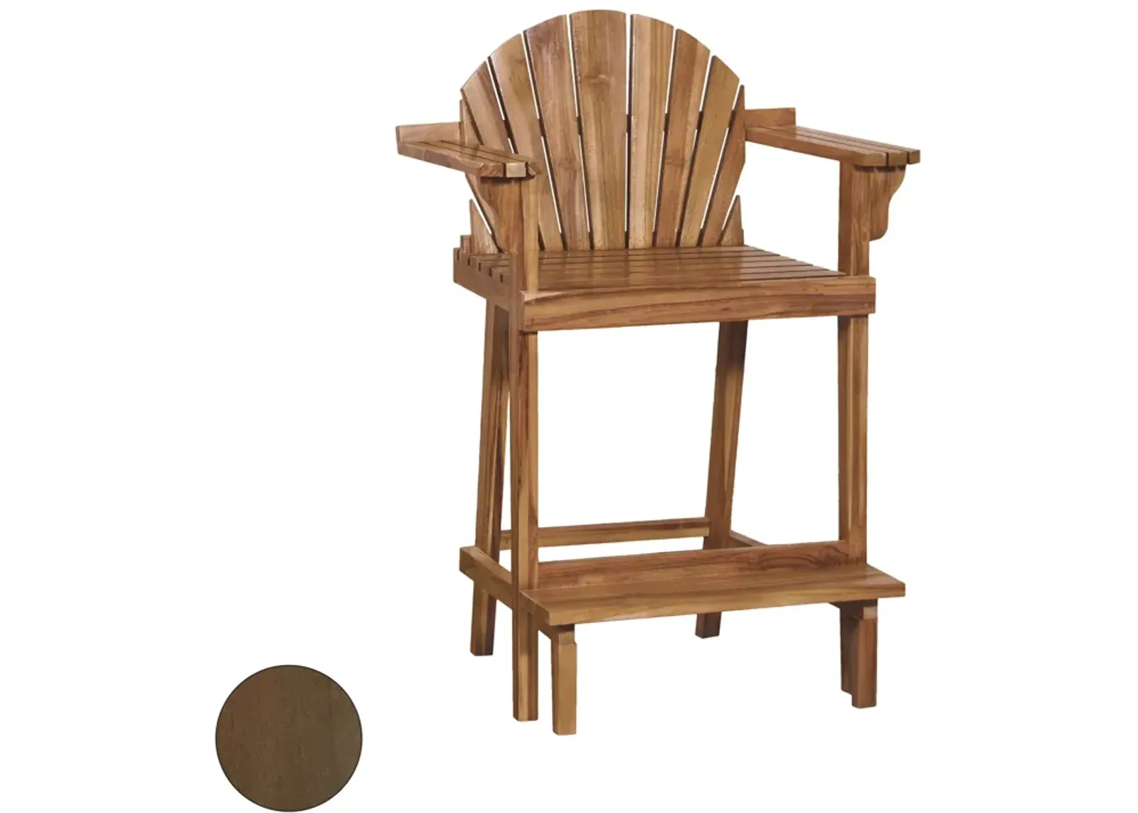 Lifeguard Counter Stool in Burnt Umber