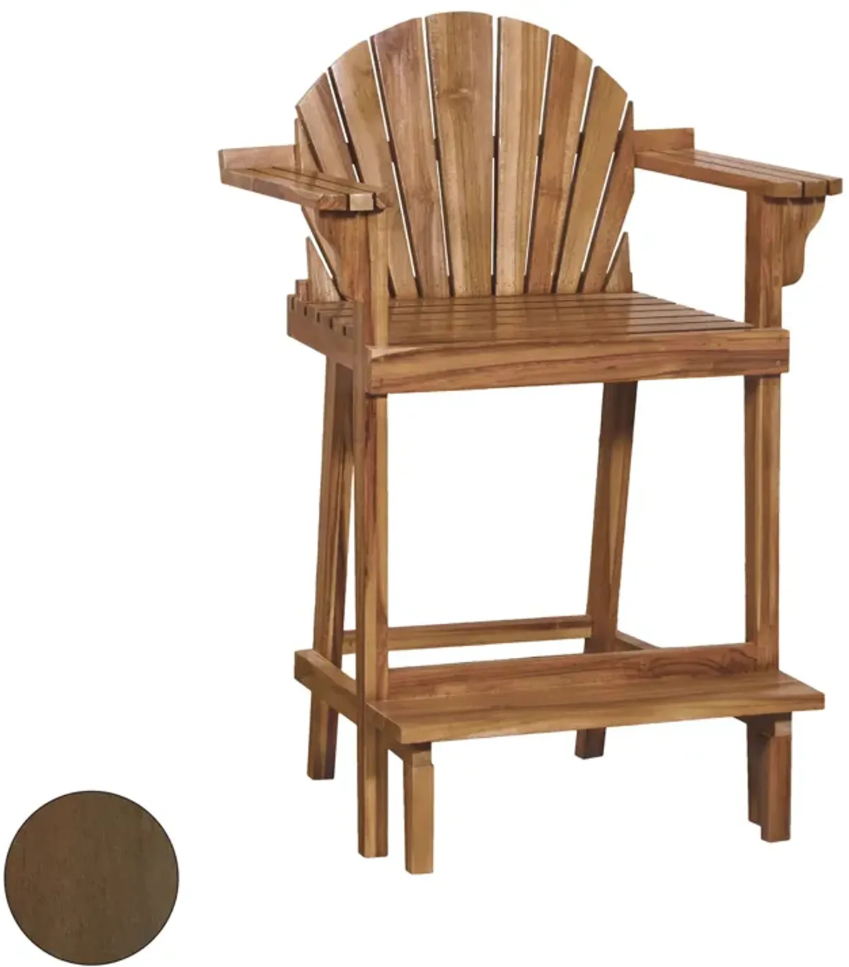 Lifeguard Counter Stool in Burnt Umber