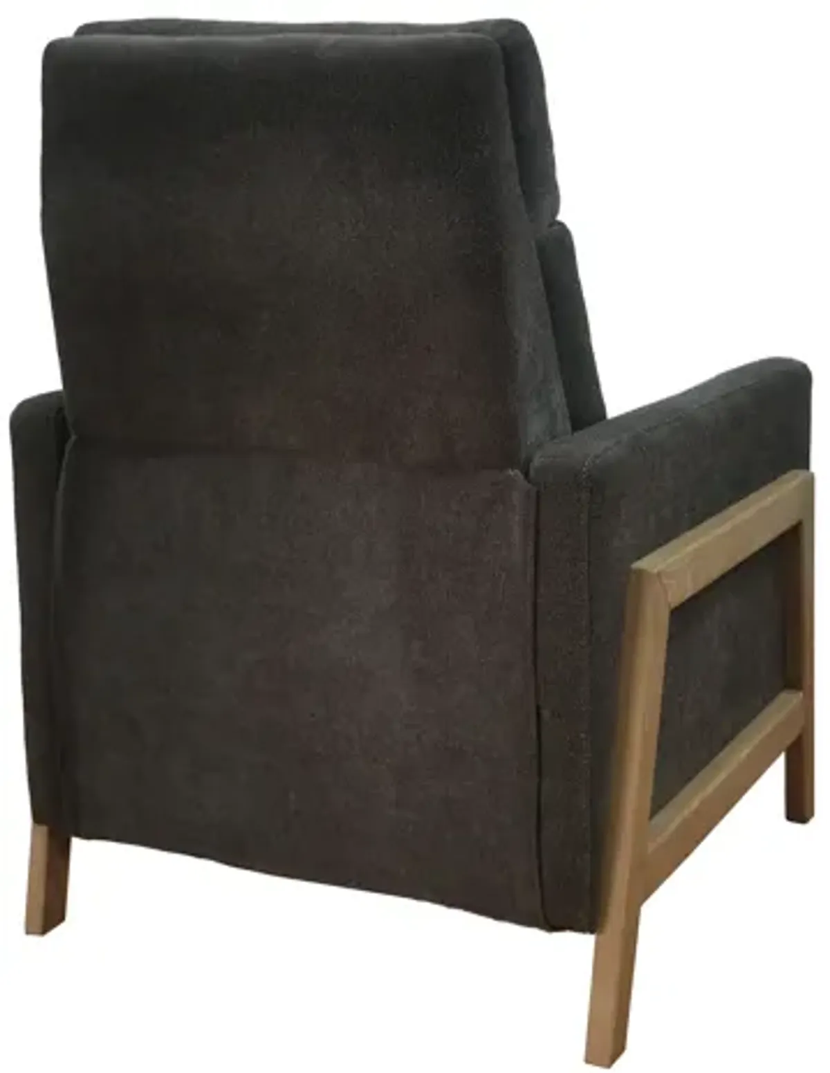 CH Grey Luna Recliner With Wood Frame