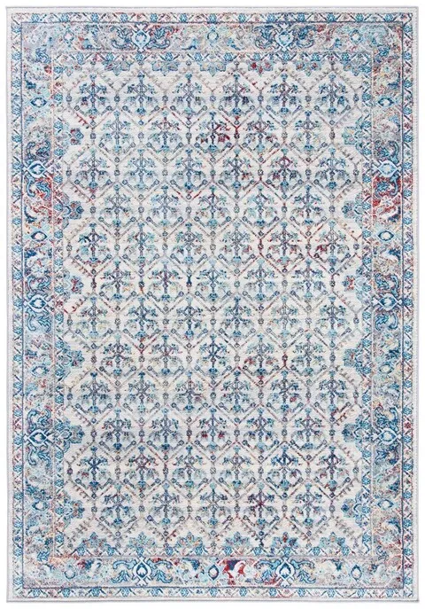 Brentwood 869 Ivory / Blue 4' X 6' Small Rectangle Powerloomed Rug