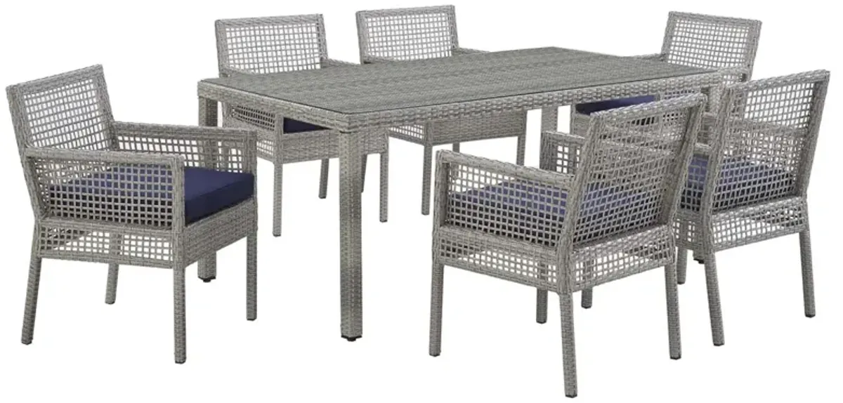 Aura 7 Piece Outdoor Patio Wicker Rattan Set