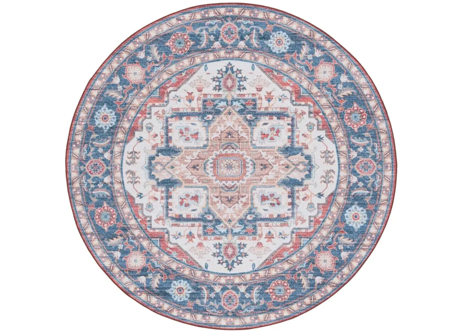 TUCSON 913 RUST  4' x 4' Round Round Rug