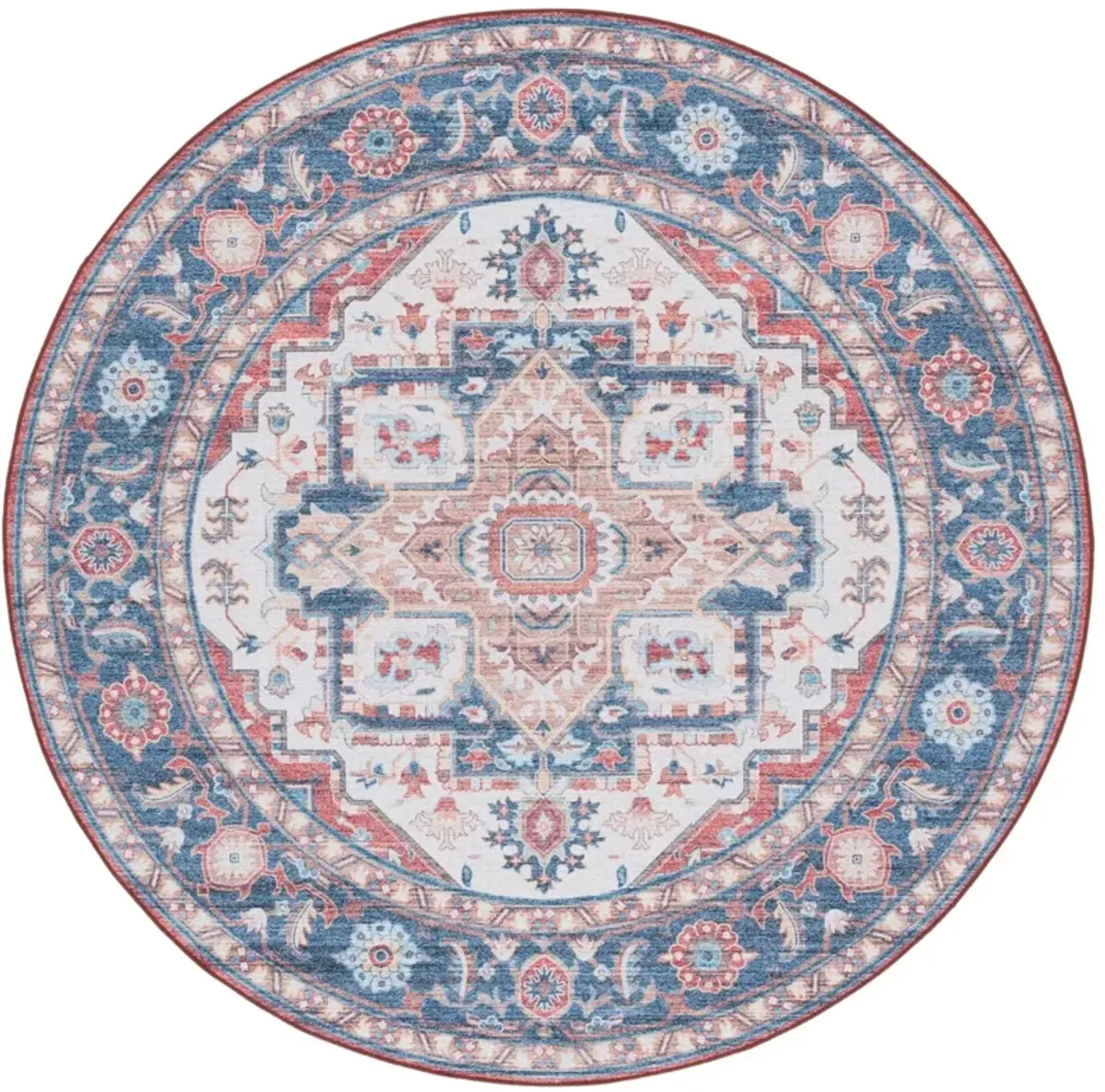 TUCSON 913 RUST  4' x 4' Round Round Rug