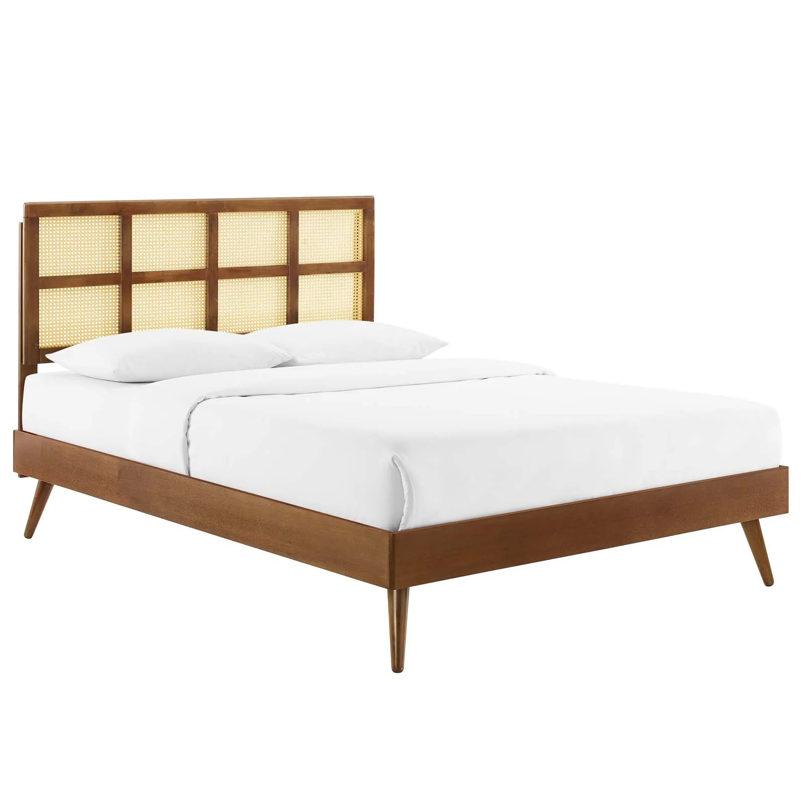 Sidney Cane And Wood Full Platform Bed