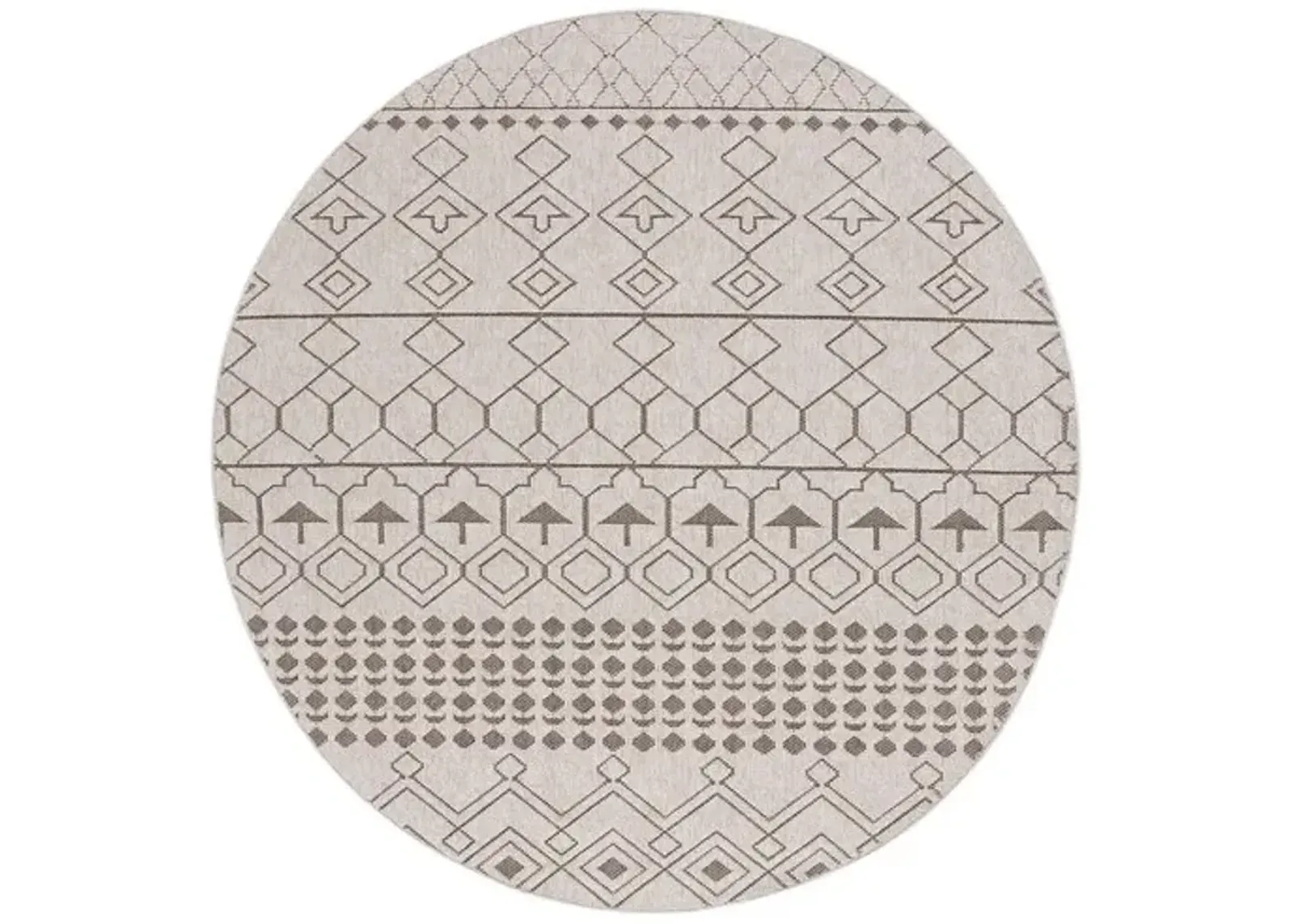 GLOBAL 212 Beige 6'-7' X 6'-7' Round Round Rug