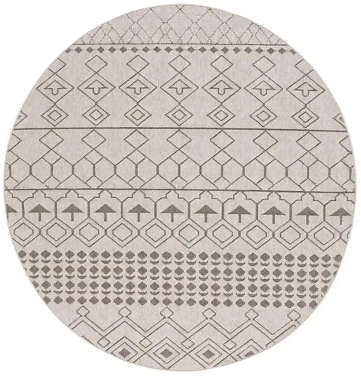 GLOBAL 212 Beige 6'-7' X 6'-7' Round Round Rug