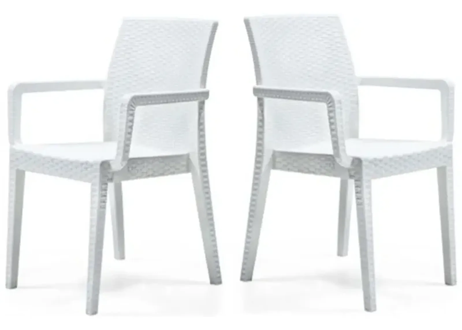 Siena Set of 4 Stackable Armchair-White