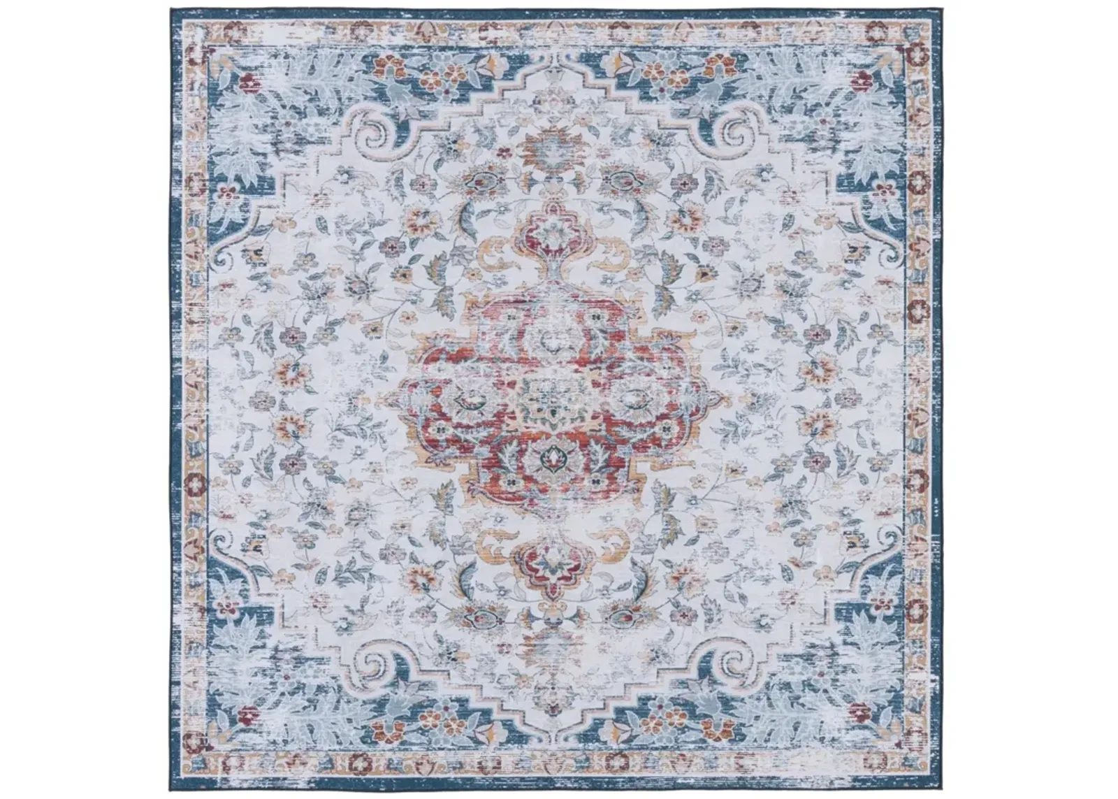 TUCSON 117 M/W S/R GREY  8' x 8' Square Square Rug