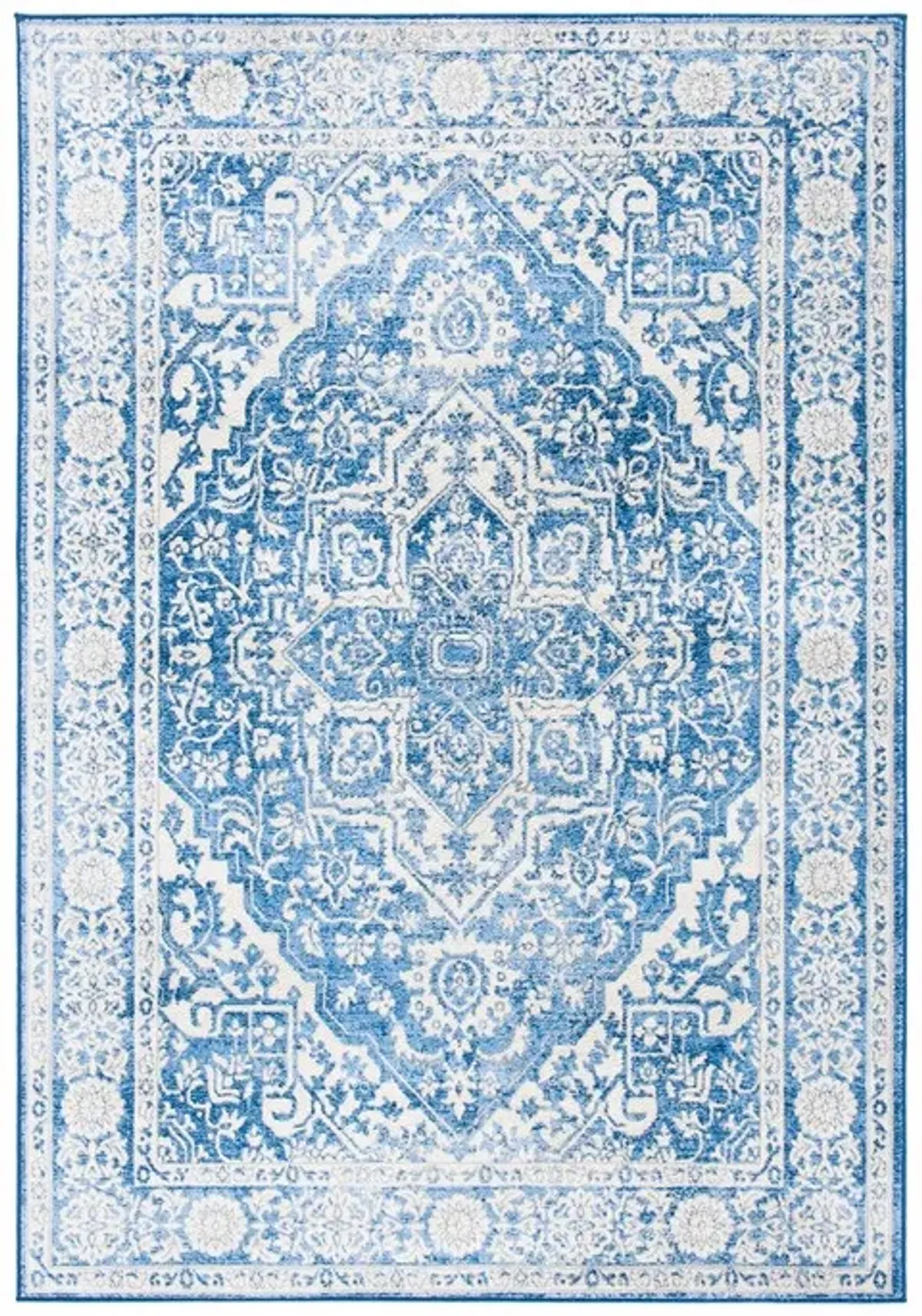 Brentwood 832 Ivory / Navy 10' X 13' Oversized Rectangle Powerloomed Rug