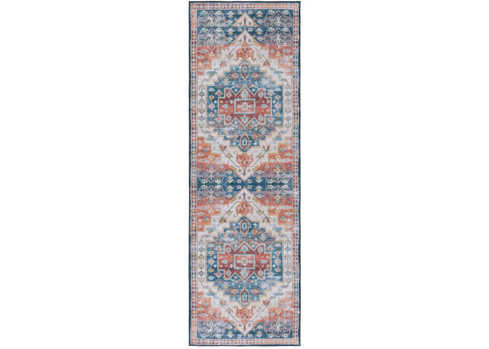 TUCSON 116 M/W S/R BLUE  2'-6' x 12' Runner Rug