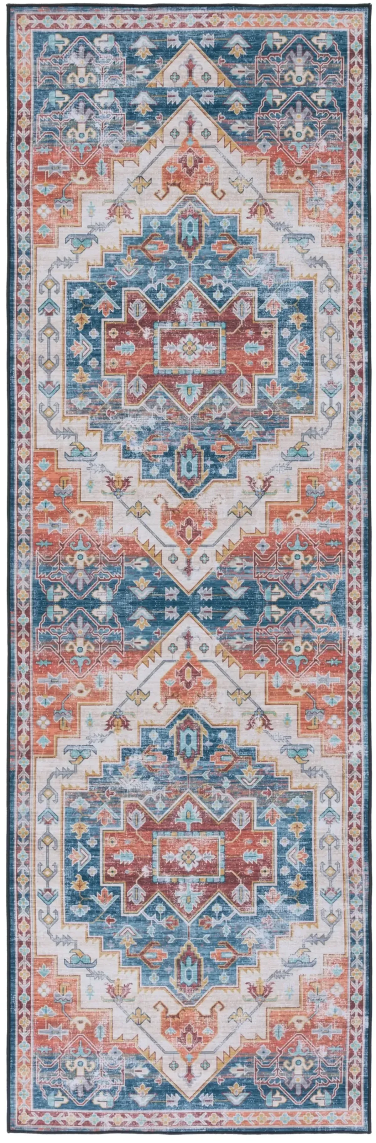 TUCSON 116 M/W S/R BLUE  2'-6' x 12' Runner Rug