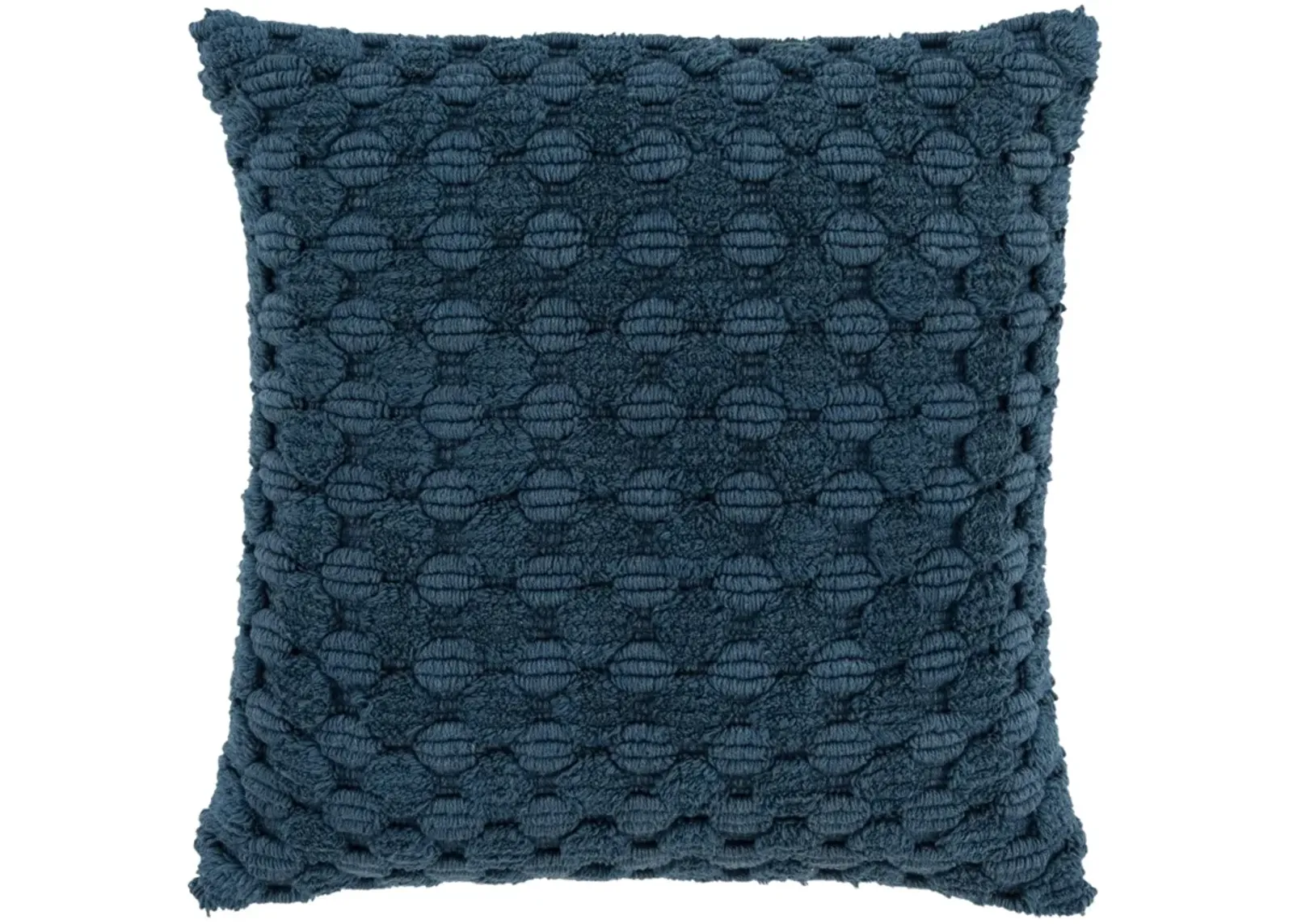 Stripe Patterned Solid Teal  Pillow