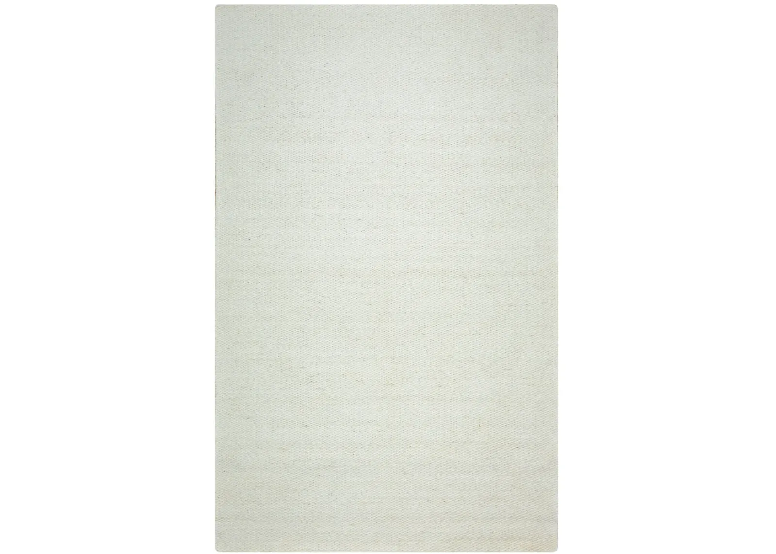 Twist off white  solid Wool 9'x12' Rectangle Rug