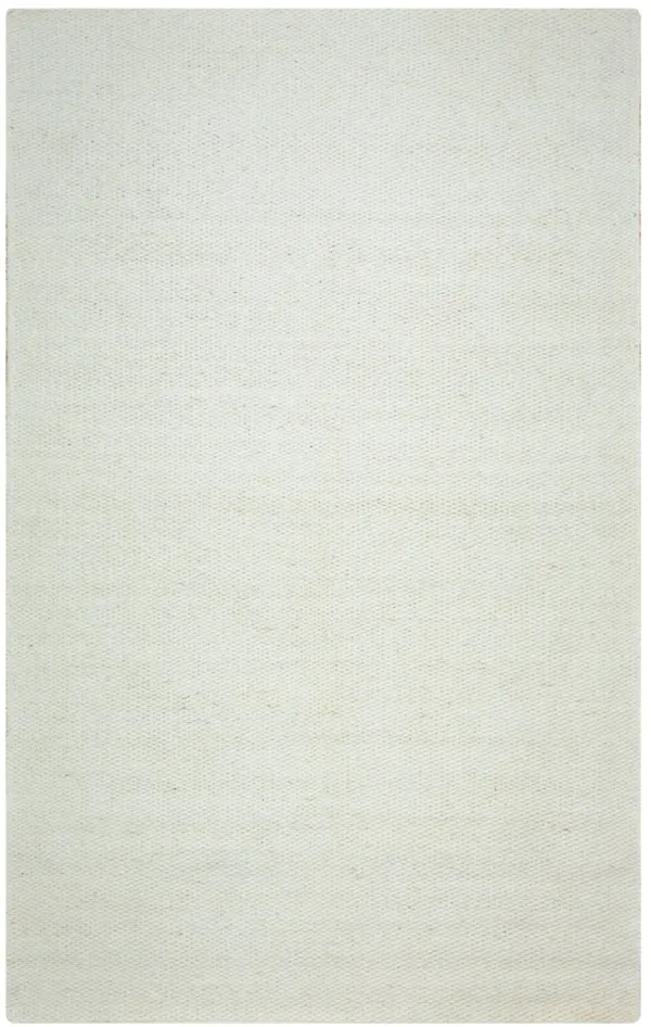Twist off white  solid Wool 9'x12' Rectangle Rug