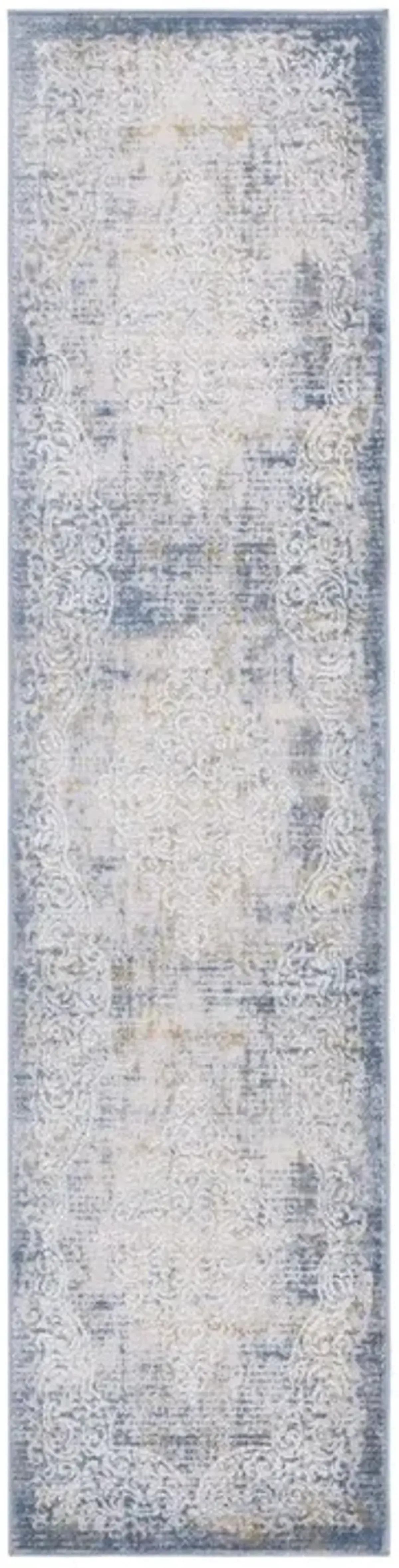 PALMA 322 Blue 2'-2' X 5' Runner Rug