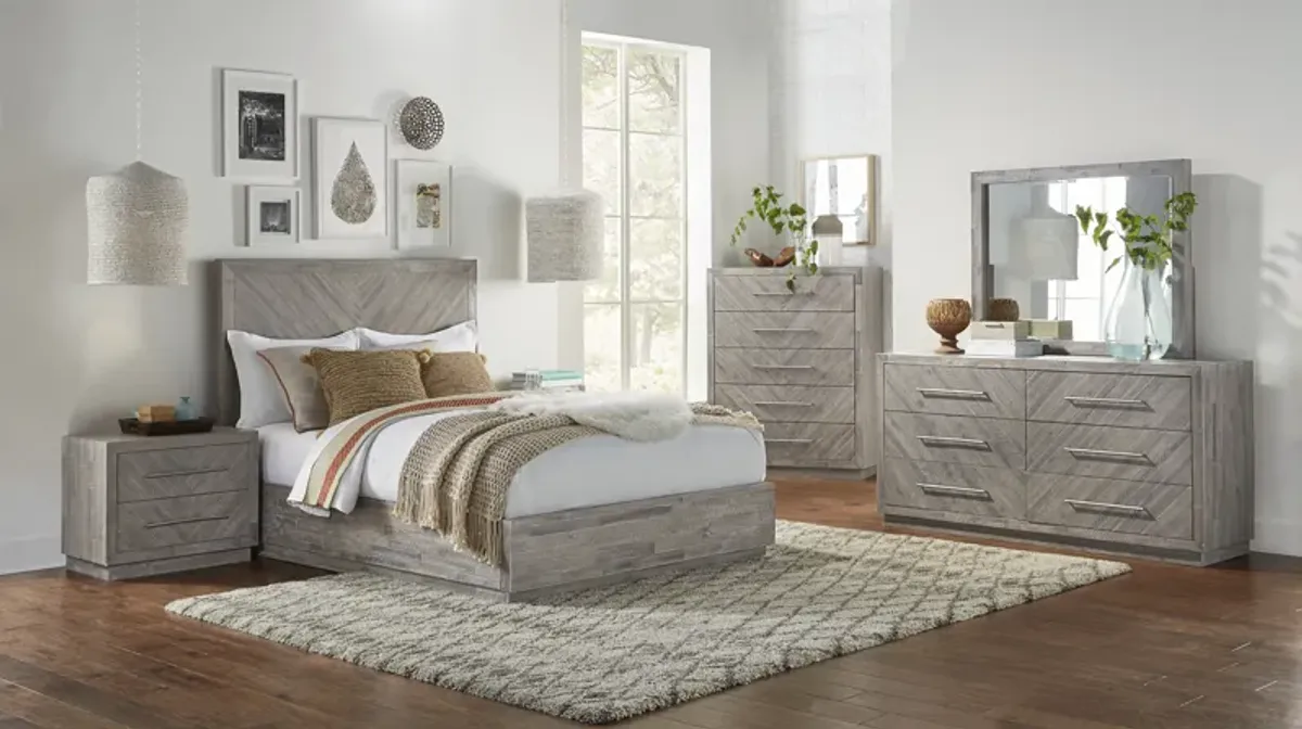 Alexandra Solid Wood Six Drawer Dresser in Rustic Latte (2024)