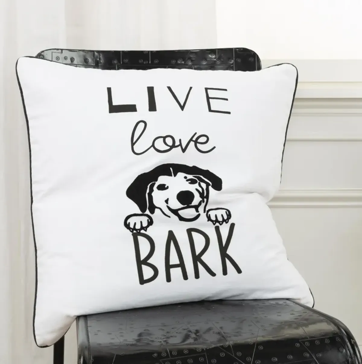 Back Talk Sentiment Black  Pillow