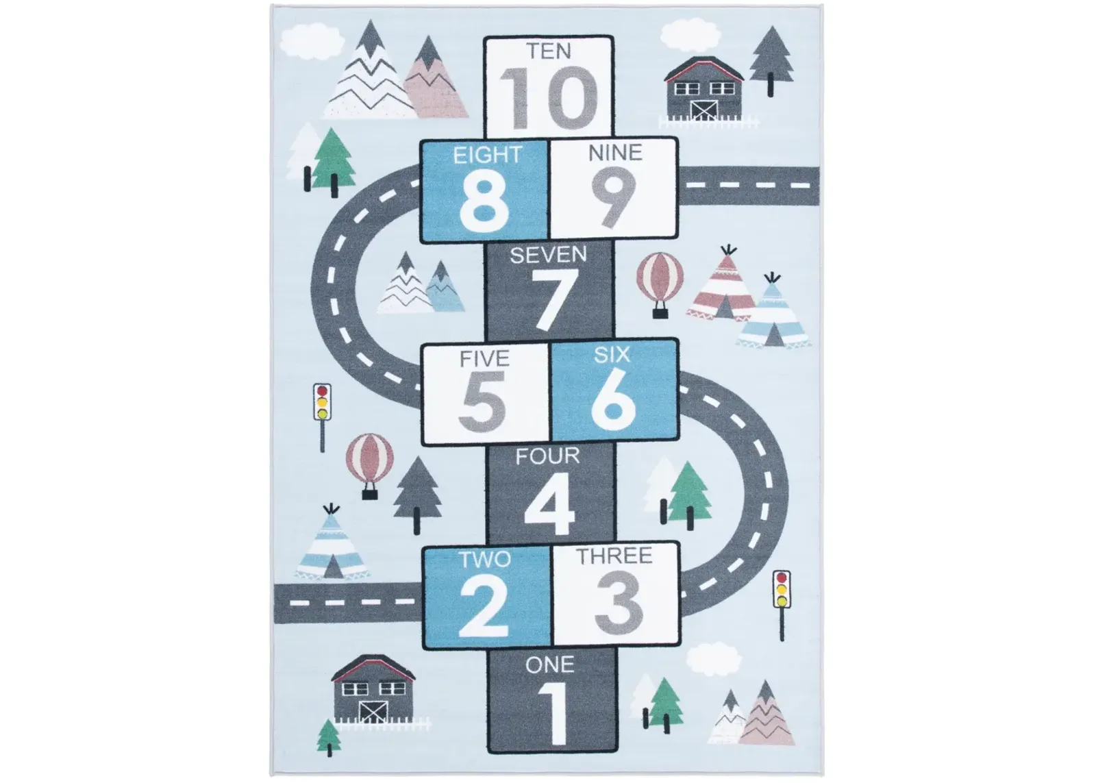 KIDS PLAYHOUSE 226 GREY  2'-2' x 4' Accent Rug