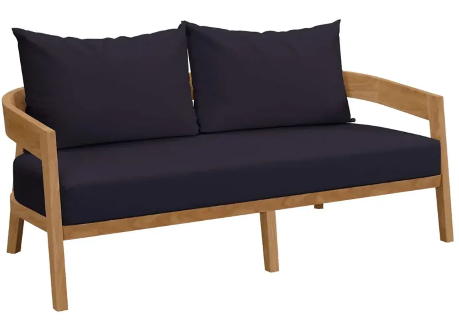 Brisbane Teak Wood Outdoor Patio Loveseat