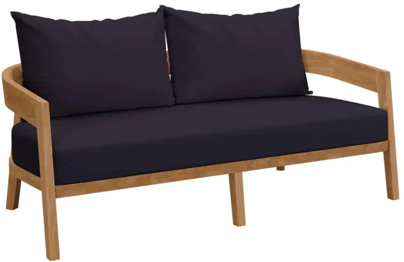 Brisbane Teak Wood Outdoor Patio Loveseat