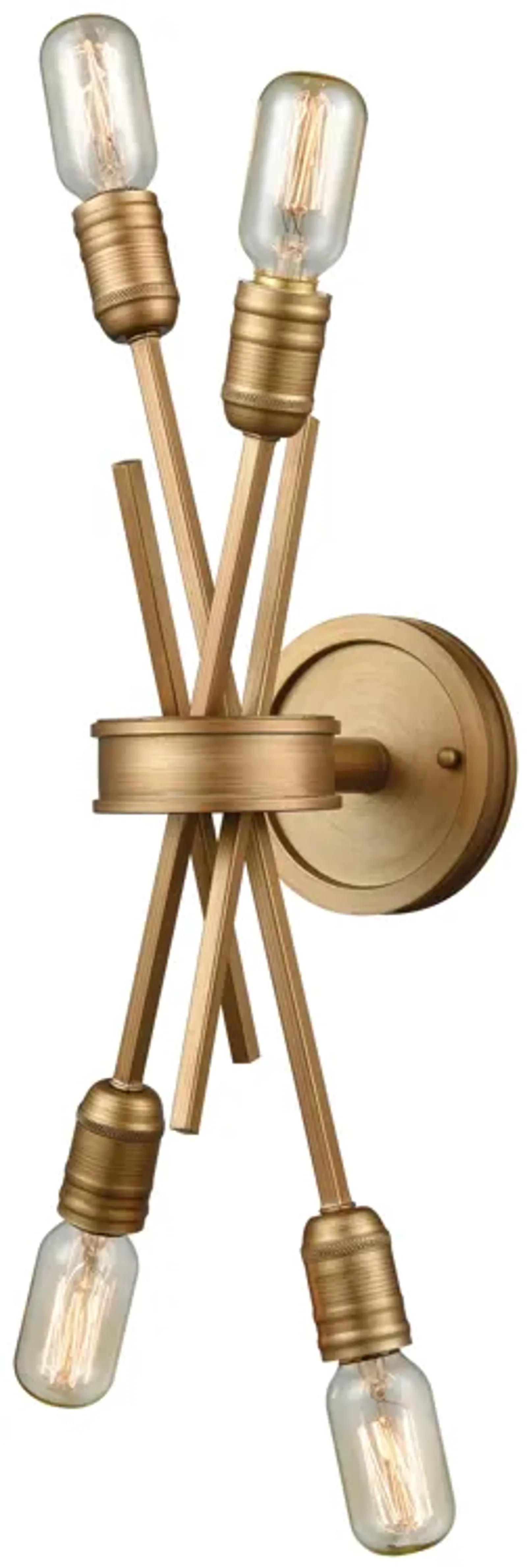 Xenia 5" High 4-Light Sconce - Matte Gold