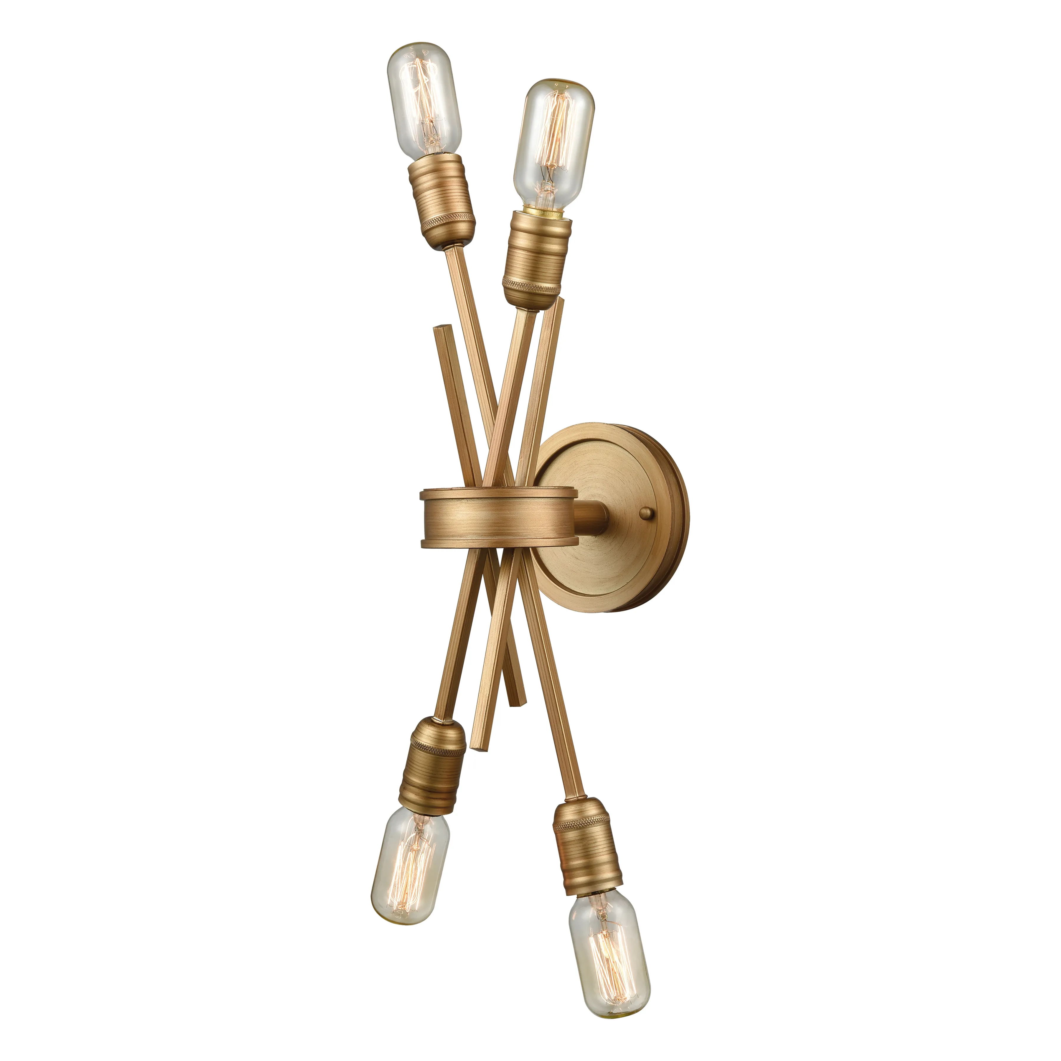 Xenia 5" High 4-Light Sconce - Matte Gold