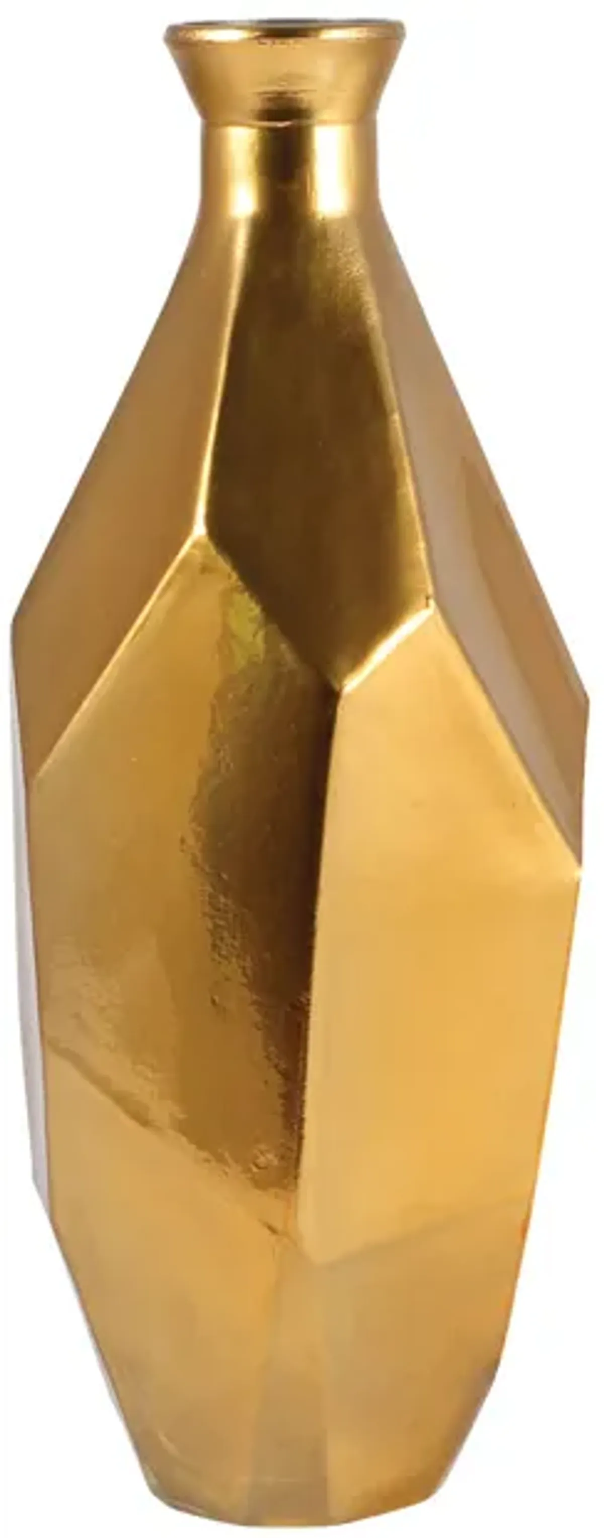 Origami Tall Bottle Metallic Gold