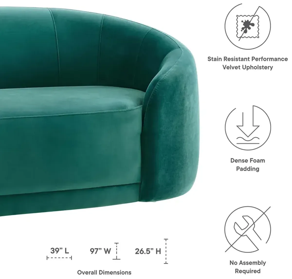 Contessa Performance Velvet Sofa