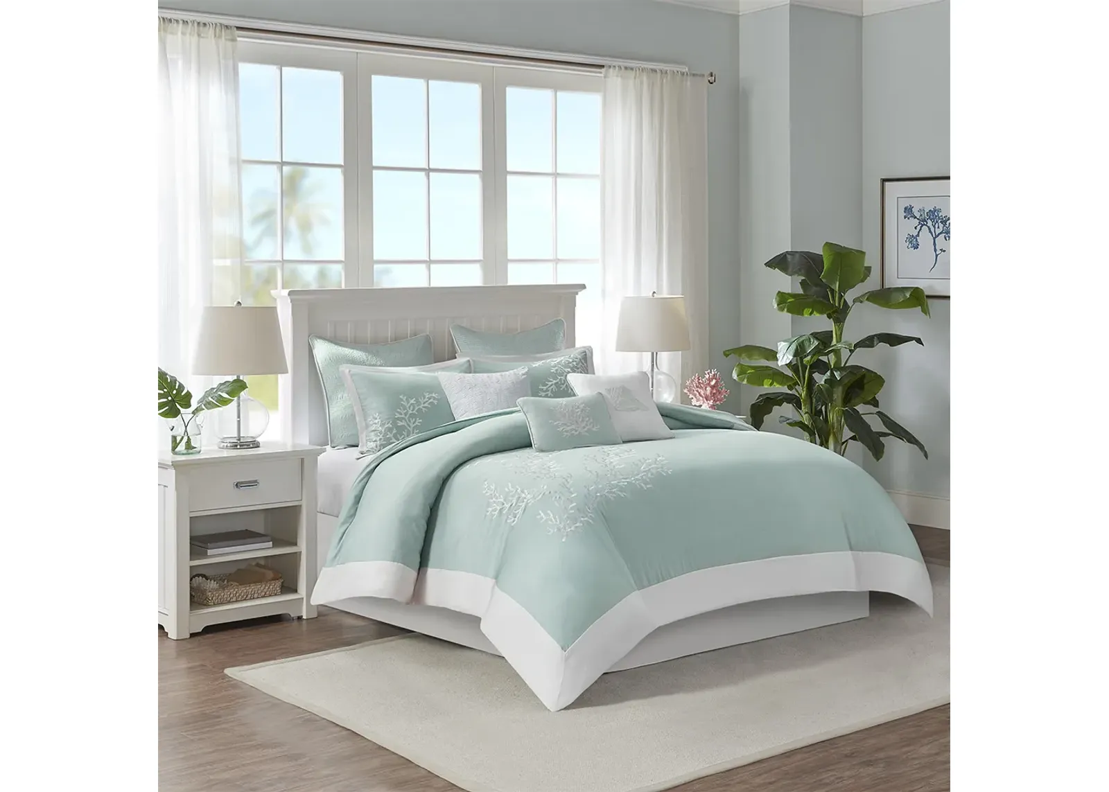 Harbor House Coastline Aqua Duvet Cover Mini Set