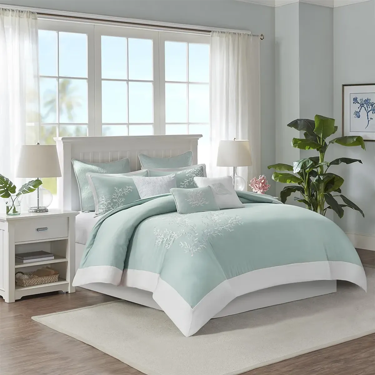 Harbor House Coastline Aqua Duvet Cover Mini Set