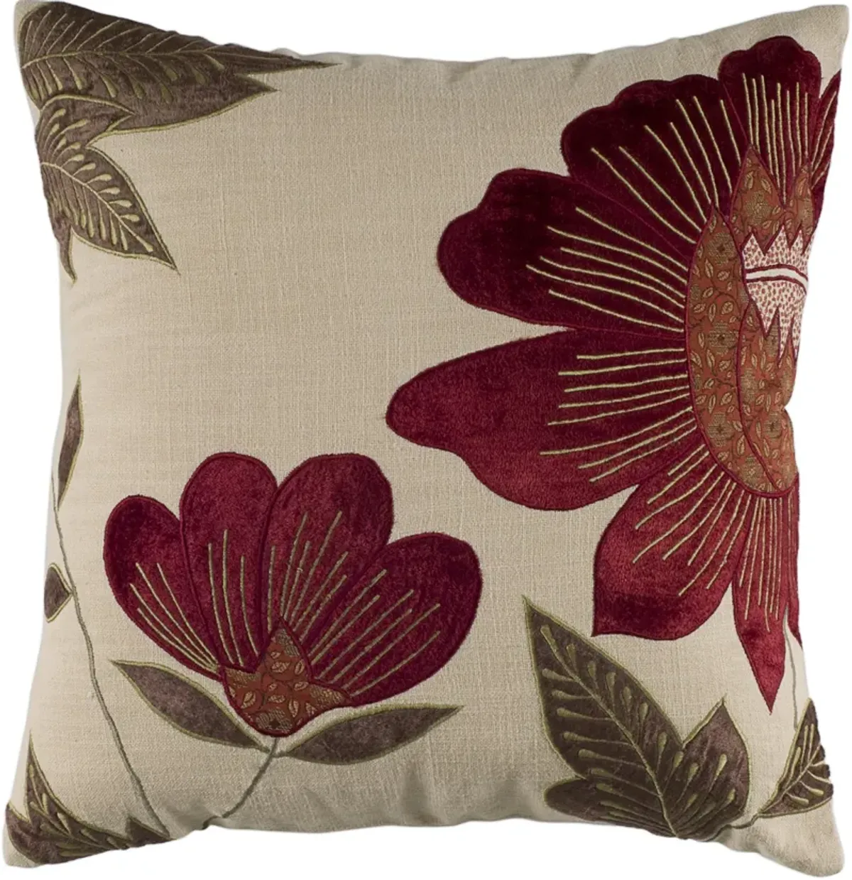 Floral Red Pillow