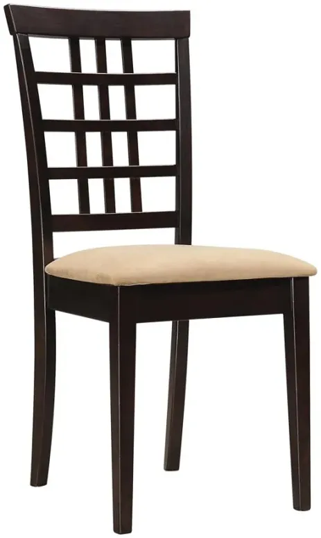 Kelso Lattice Back Dining Chairs Cappuccino (Set of 2)