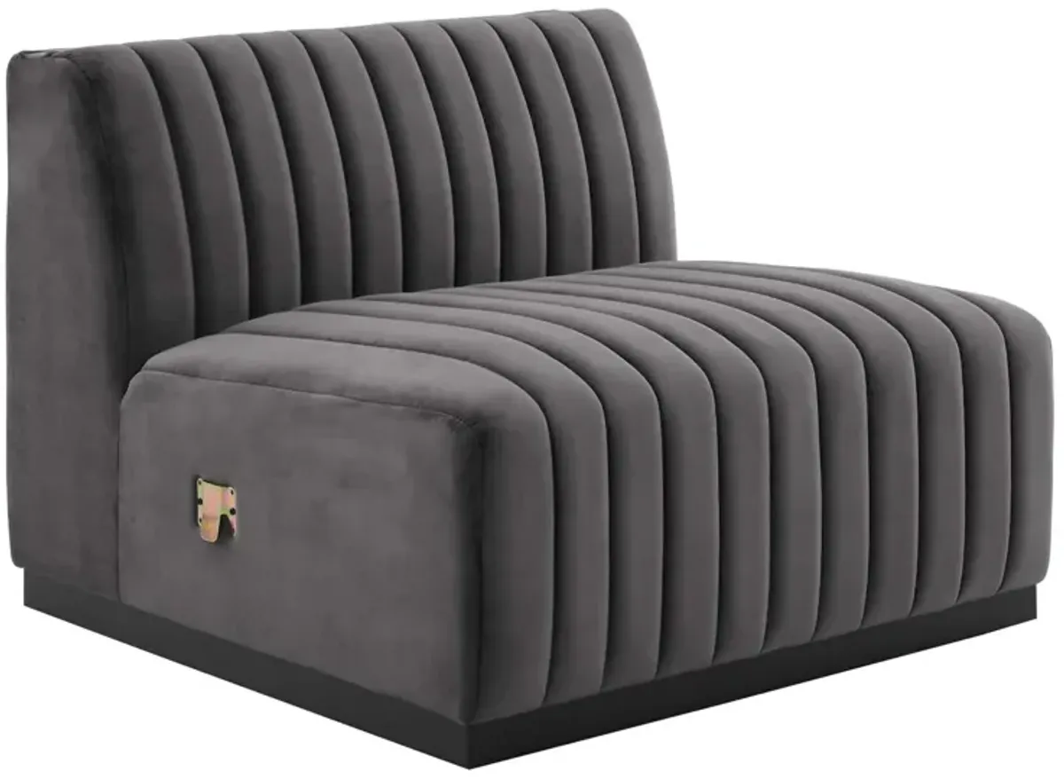 Conjure Channel Tufted Performance Velvet 4-Piece Sofa