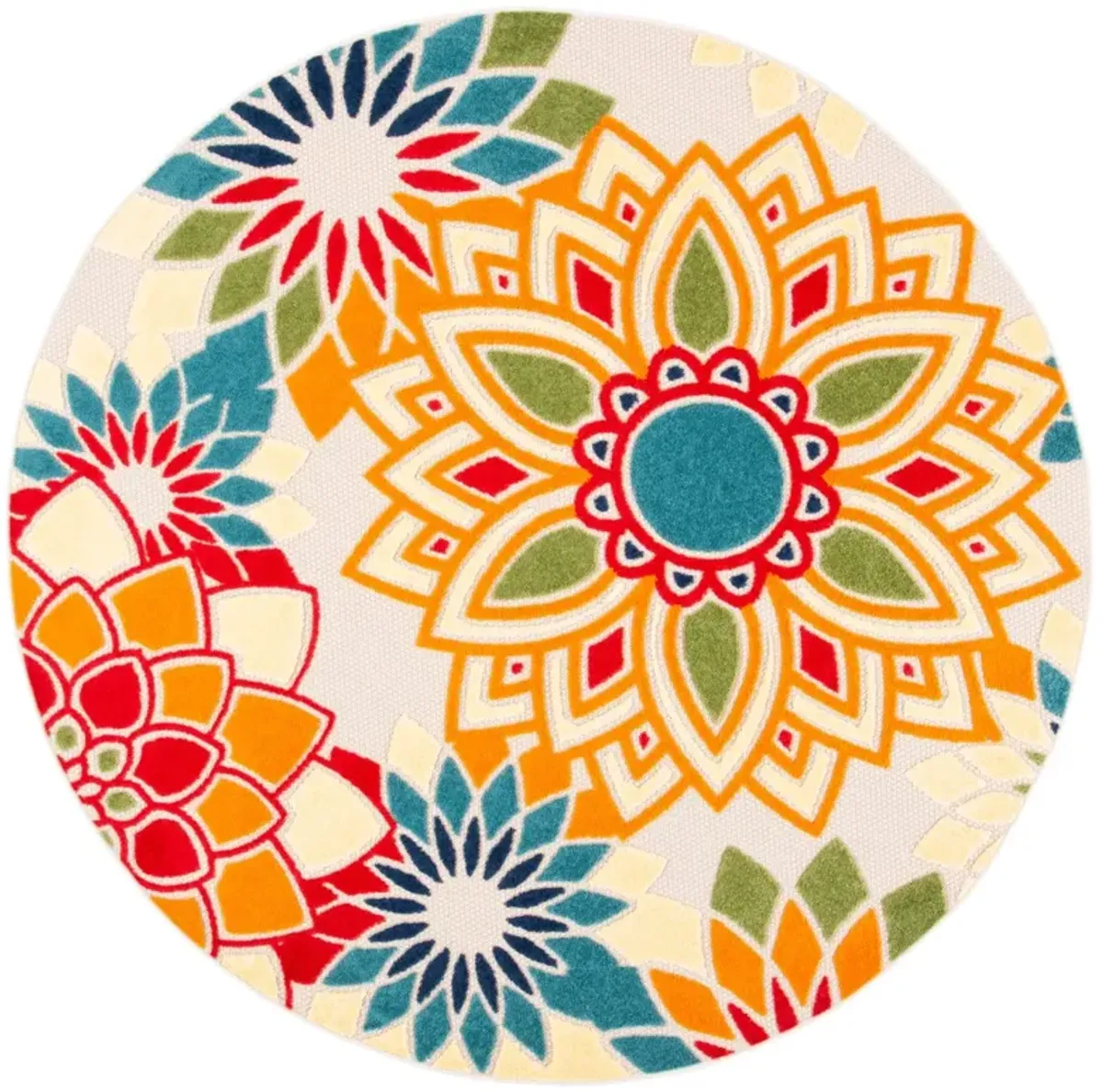 CABANA 328 IVORY  4' x 4' Round Round Rug