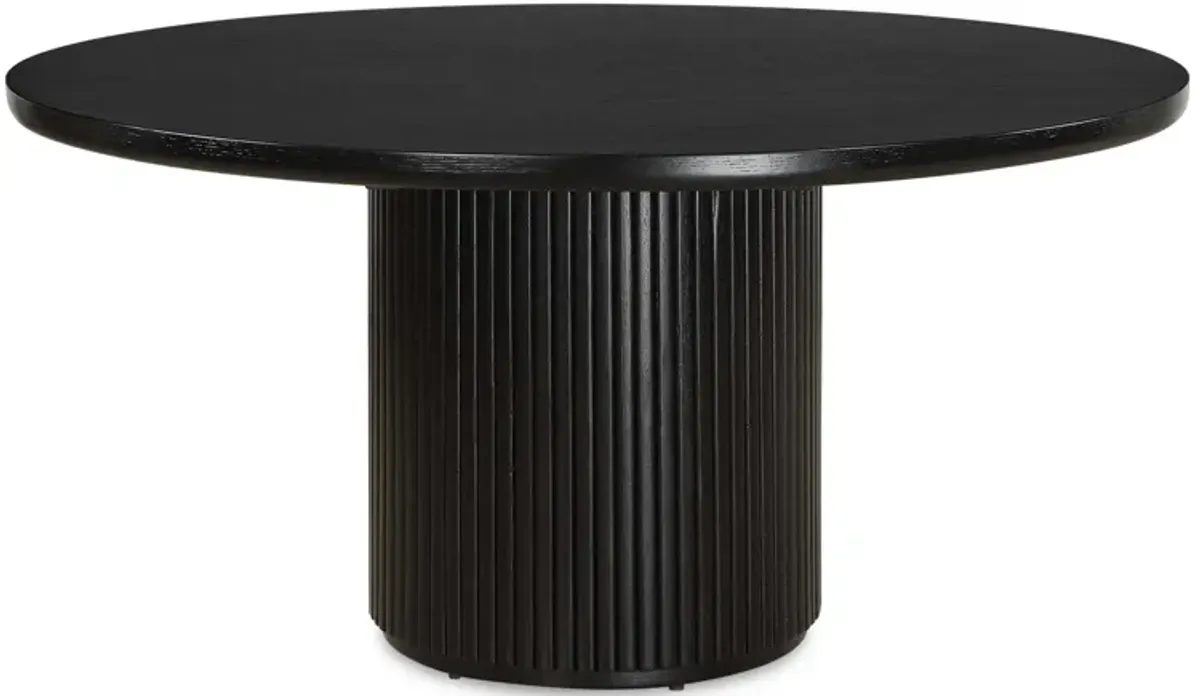 Hersch Round Black Dining Table