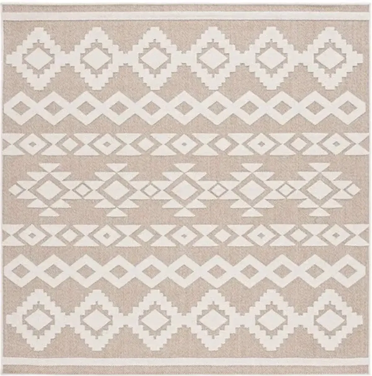 GLOBAL 210 Beige 6'-7' X 6'-7' Square Square Rug
