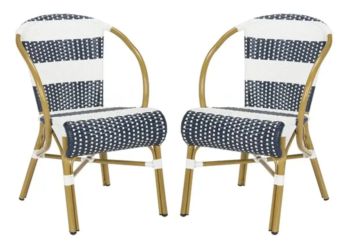 Sarita Striped French Bistro Side Chair - Set Of 2