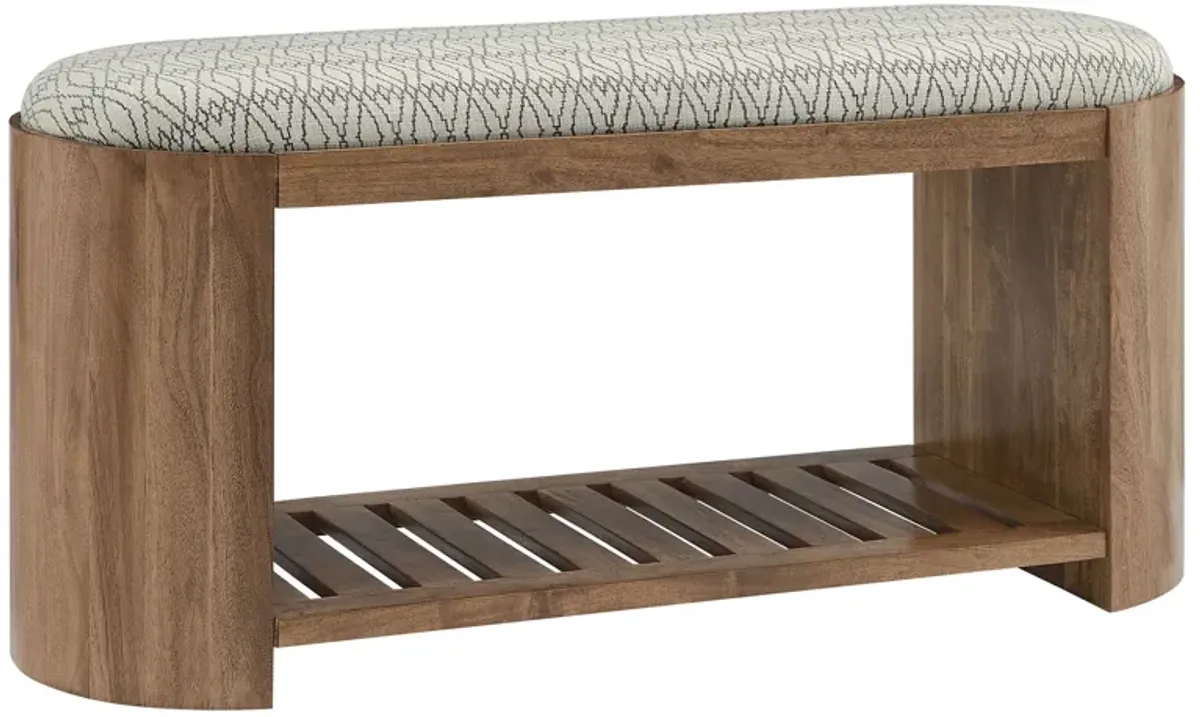 Ashby 45" Geometric Upholstered Bench