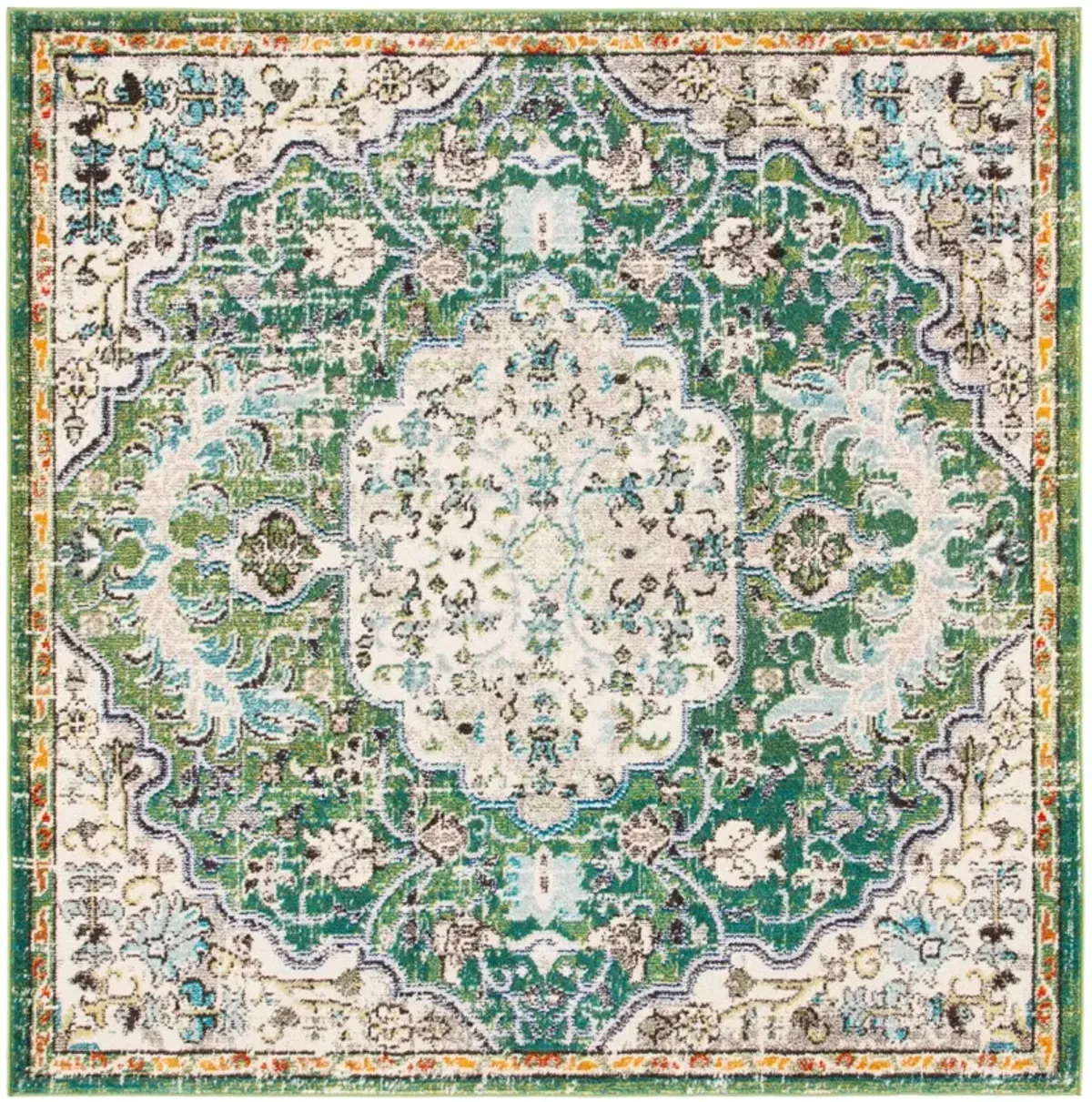 MADISON 447 GREEN  10' x 10' Square Square Rug