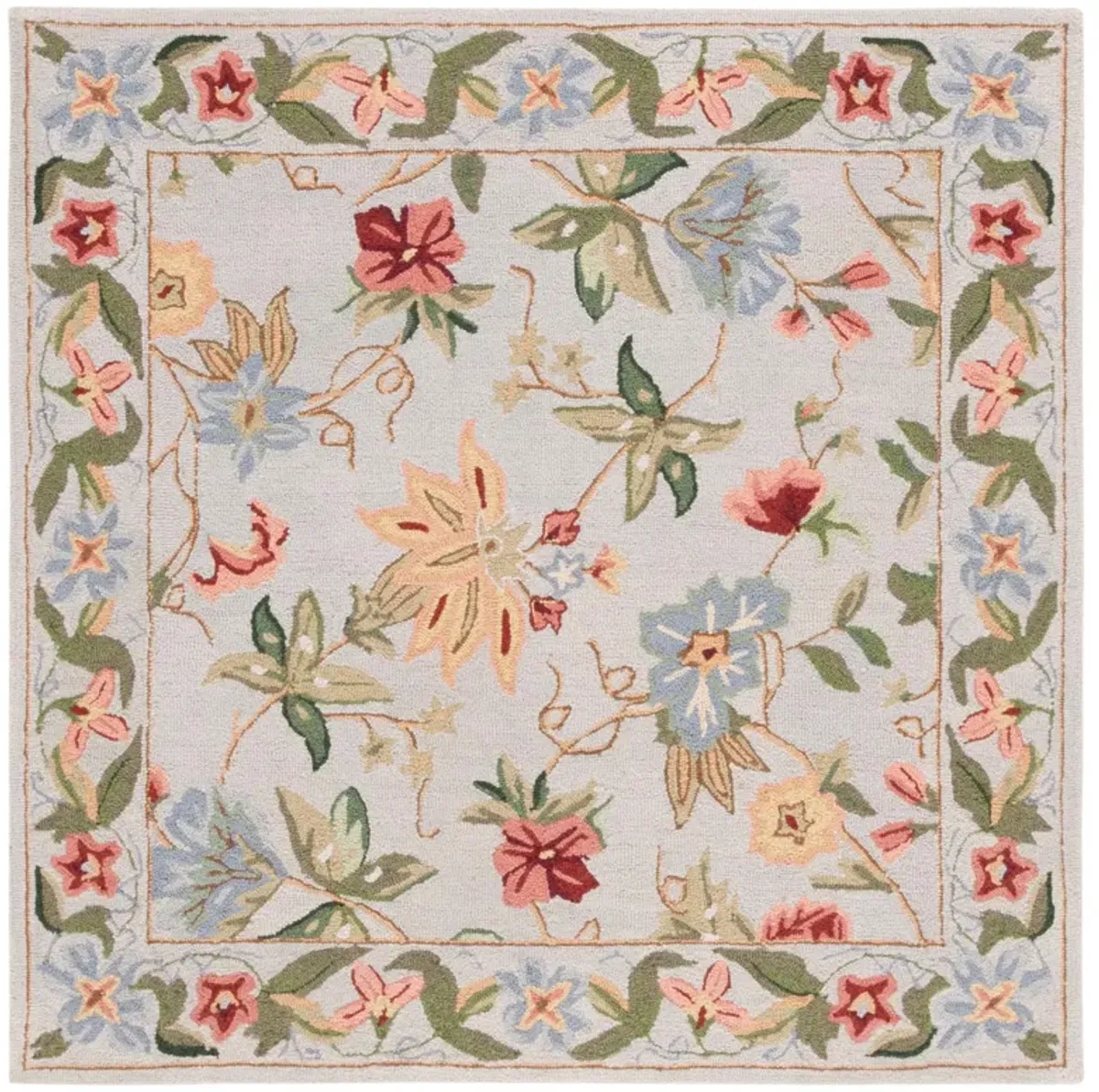 CHELSEA Hand Hooked 7' x 7' Square area rug