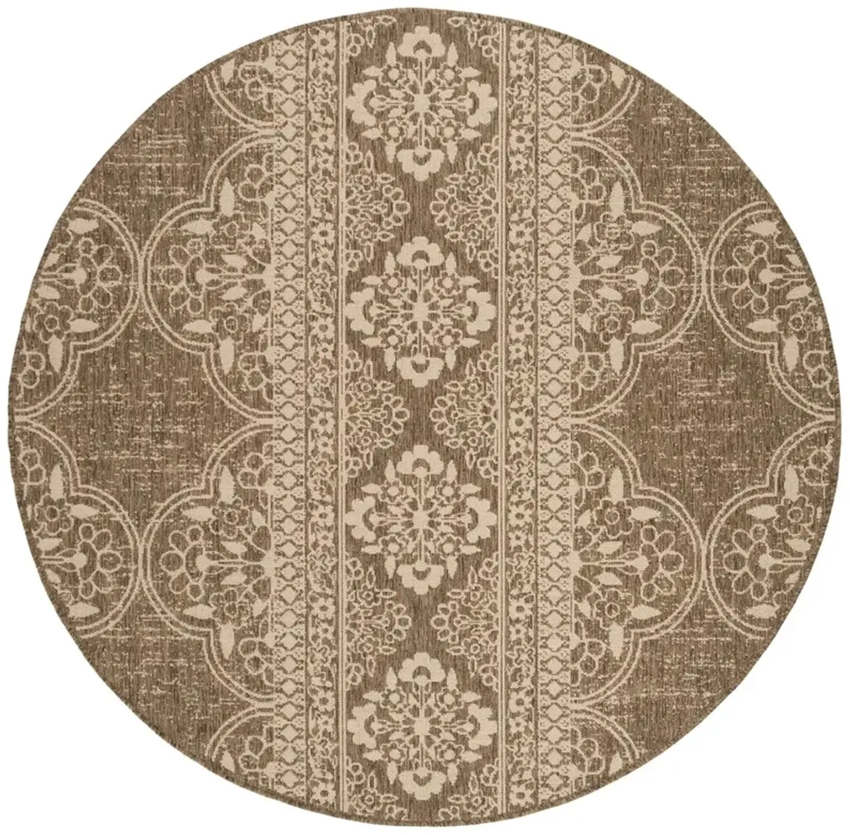BEACH HOUSE 174 Beige 4' X 4' Round Round Rug