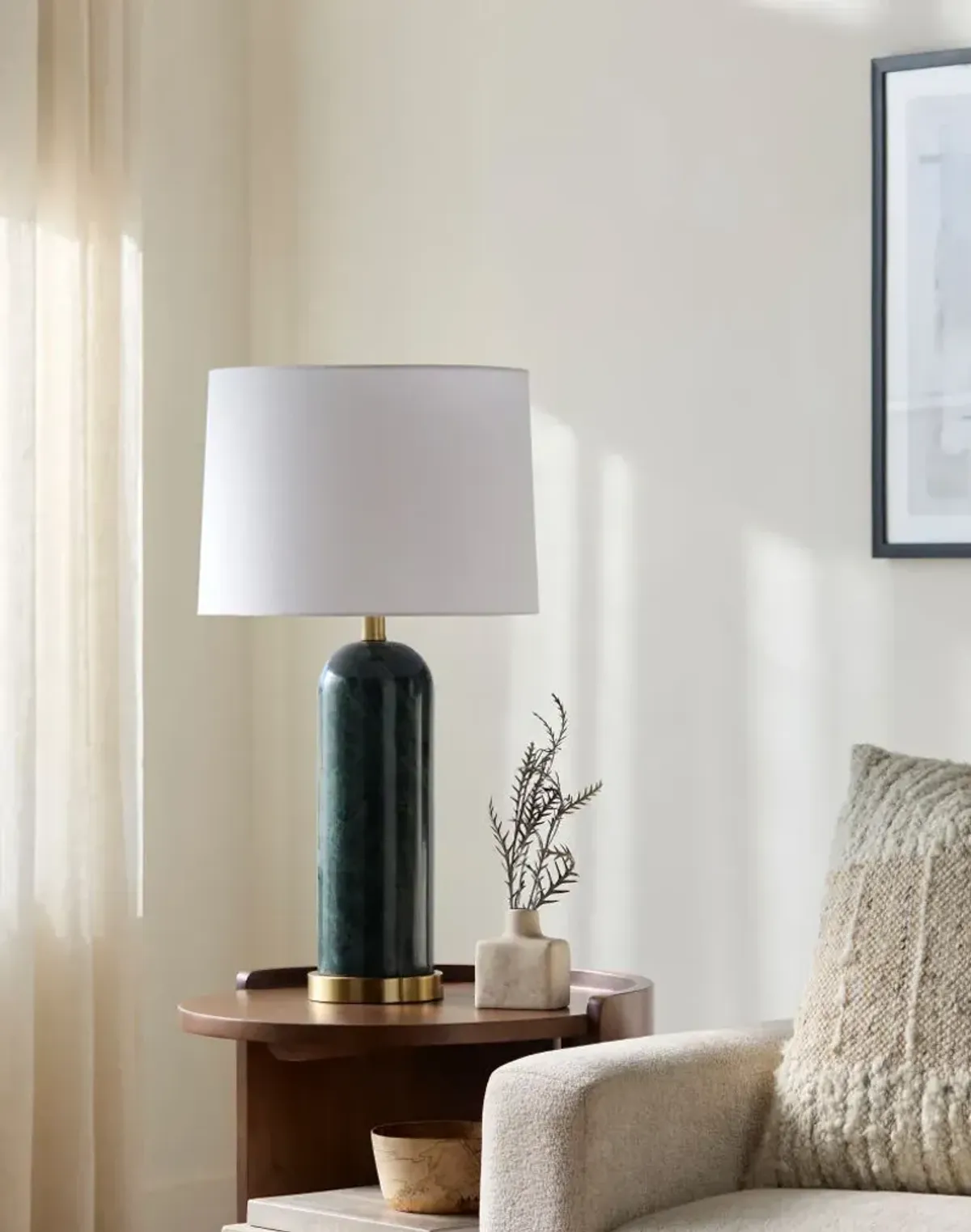 Marzia MZI-002 27"H x 14"W x 14"D Accent Table Lamp